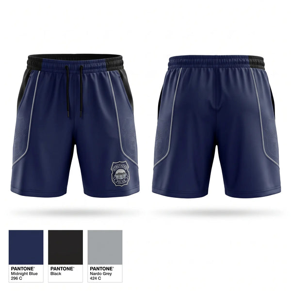 Athletic Shorts With Pockets, Struthers Police Department, Police, Teamtime, Team time, sublimation, custom sports apparel, team uniforms, spirit wear, spiritwear, sports uniforms, custom shirts, team store, custom team store, fundraiser sports, apparel fundraiser