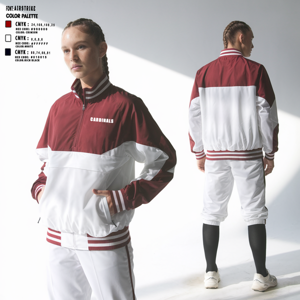 Windbreaker, Cardinals, Softball, Teamtime, Team time, sublimation, custom sports apparel, team uniforms, spirit wear, spiritwear, sports uniforms, custom shirts, team store, custom team store, fundraiser sports, apparel fundraiser