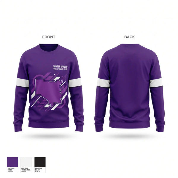 Crew Neck Sweatshirt, WINTER GARDEN VOLLEYBALL CLUB, Women's Volleyball, Teamtime, Team time, sublimation, custom sports apparel, team uniforms, spirit wear, spiritwear, sports uniforms, custom shirts, team store, custom team store, fundraiser sports, apparel fundraiser