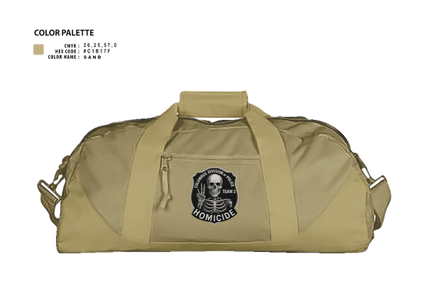 Duffle Bag, Homicide Team 3, Police, Teamtime, Team time, sublimation, custom sports apparel, team uniforms, spirit wear, spiritwear, sports uniforms, custom shirts, team store, custom team store, fundraiser sports, apparel fundraiser