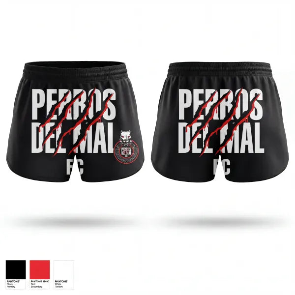 Womens Shorts, PERROS DEL MAL FC, Men's Soccer, Teamtime, Team time, sublimation, custom sports apparel, team uniforms, spirit wear, spiritwear, sports uniforms, custom shirts, team store, custom team store, fundraiser sports, apparel fundraiser