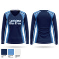Louisiana Blue Crew Women's Long Sleeve V-neck Shirt - 1