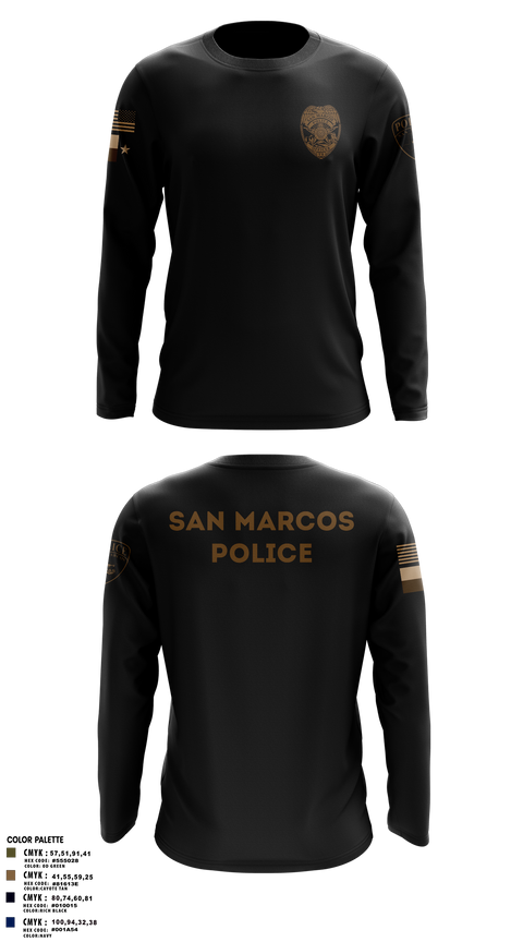 Long Sleeve Shooting Shirt, San Marcos Police Drone Unit, Police, Teamtime, Team time, sublimation, custom sports apparel, team uniforms, spirit wear, spiritwear, sports uniforms, custom shirts, team store, custom team store, fundraiser sports, apparel fundraiser