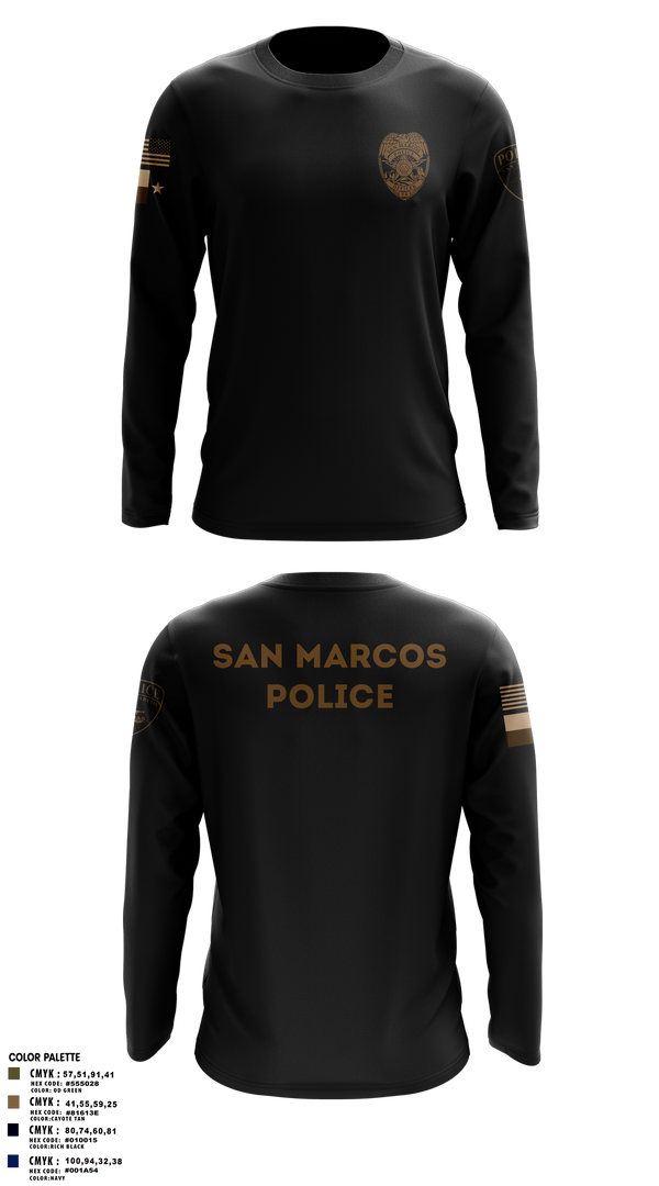 Long Sleeve Shooting Shirt, San Marcos Police Drone Unit, Police, Teamtime, Team time, sublimation, custom sports apparel, team uniforms, spirit wear, spiritwear, sports uniforms, custom shirts, team store, custom team store, fundraiser sports, apparel fundraiser
