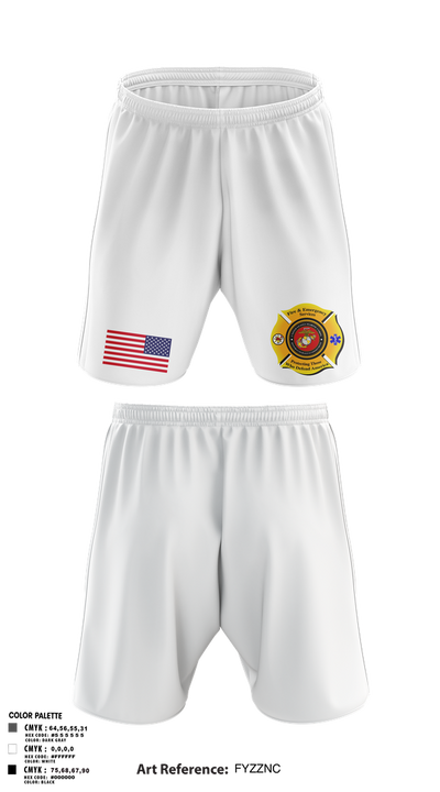 Marine Corps Mountain Warfare Training Center Fire Department 41101347 Athletic Shorts With Pockets - 2
