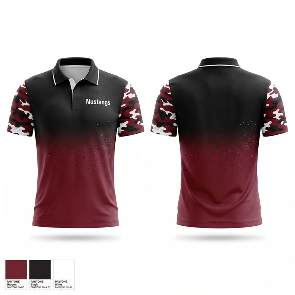 Short Sleeve Performance Polo, Mustangs, Women's Basketball, Teamtime, Team time, sublimation, custom sports apparel, team uniforms, spirit wear, spiritwear, sports uniforms, custom shirts, team store, custom team store, fundraiser sports, apparel fundraiser