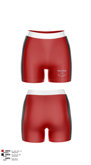 Womens Compression Shorts, McLean Girls Volleyball, Women's Volleyball, Teamtime, Team time, sublimation, custom sports apparel, team uniforms, spirit wear, spiritwear, sports uniforms, custom shirts, team store, custom team store, fundraiser sports, apparel fundraiser