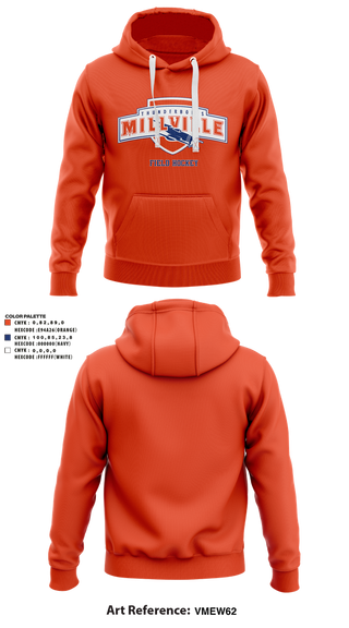 Hoodie, Millville Thunderbolts Field Hockey, Field Hockey, Teamtime, Team time, sublimation, custom sports apparel, team uniforms, spirit wear, spiritwear, sports uniforms, custom shirts, team store, custom team store, fundraiser sports, apparel fundraiser