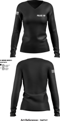 POLICE K9 14845972 Women's Long Sleeve V-neck Shirt - 3