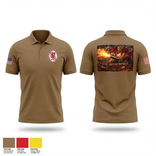 Short Sleeve Performance Polo, 3-13th 66th FSC, Army, Teamtime, Team time, sublimation, custom sports apparel, team uniforms, spirit wear, spiritwear, sports uniforms, custom shirts, team store, custom team store, fundraiser sports, apparel fundraiser