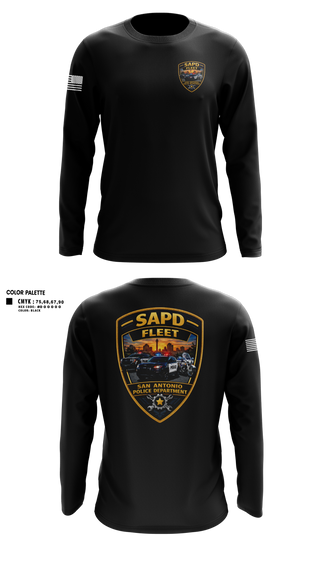 Long Sleeve Performance Shirt, San Antonio Police Department, Police, Teamtime, Team time, sublimation, custom sports apparel, team uniforms, spirit wear, spiritwear, sports uniforms, custom shirts, team store, custom team store, fundraiser sports, apparel fundraiser