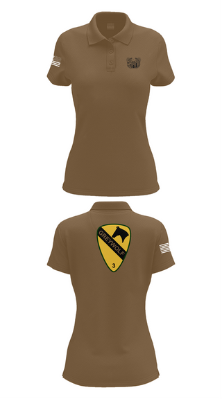 Womens Short Sleeve Performance Polo, 1st cav Div 3abct, , Teamtime, Team time, sublimation, custom sports apparel, team uniforms, spirit wear, spiritwear, sports uniforms, custom shirts, team store, custom team store, fundraiser sports, apparel fundraiser
