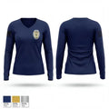 Hudson Police Department 40504459 Women's Long Sleeve V-neck Shirt - 1