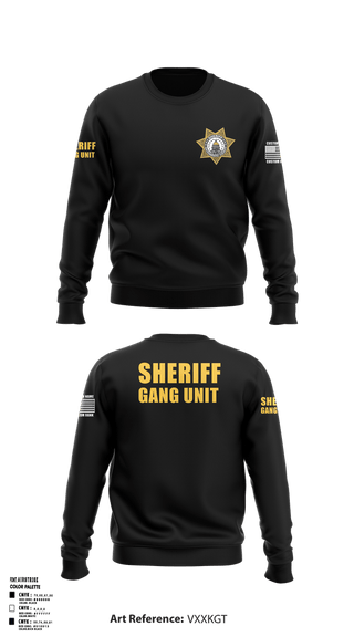 Crew Neck Sweatshirt, SHERIFF GANG UNIT, Police, Teamtime, Team time, sublimation, custom sports apparel, team uniforms, spirit wear, spiritwear, sports uniforms, custom shirts, team store, custom team store, fundraiser sports, apparel fundraiser