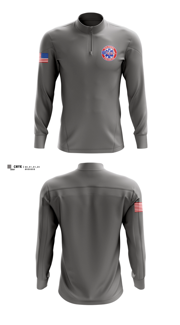 Quarter Zip Jacket, Southern Paramedics Services, EMS/EMT, Teamtime, Team time, sublimation, custom sports apparel, team uniforms, spirit wear, spiritwear, sports uniforms, custom shirts, team store, custom team store, fundraiser sports, apparel fundraiser