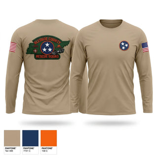 Long Sleeve Performance Shirt, Bledsoe County Rescue Squad, Fire Department, Teamtime, Team time, sublimation, custom sports apparel, team uniforms, spirit wear, spiritwear, sports uniforms, custom shirts, team store, custom team store, fundraiser sports, apparel fundraiser