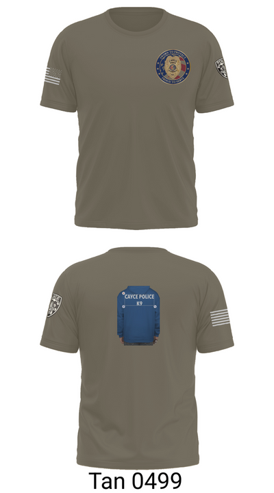 Cayce Police K9 35627395 Old School Cotton Feel Shirt - 67