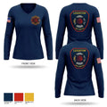 Leighton Fire and Rescue 84422615 Women's Long Sleeve V-neck Shirt - 1