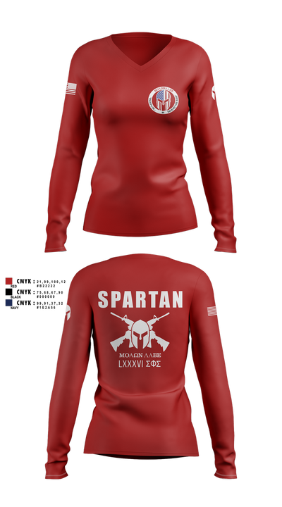86 Security Forces Squadron 48764962 Women's Long Sleeve V-neck Shirt - 2
