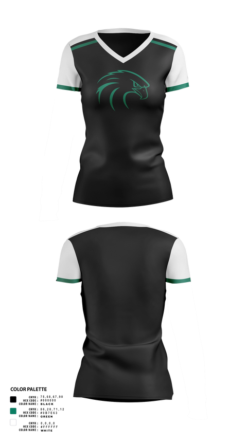 Womens Short Sleeve Vneck Shirt, NSU Riverhawks Football, , Teamtime, Team time, sublimation, custom sports apparel, team uniforms, spirit wear, spiritwear, sports uniforms, custom shirts, team store, custom team store, fundraiser sports, apparel fundraiser