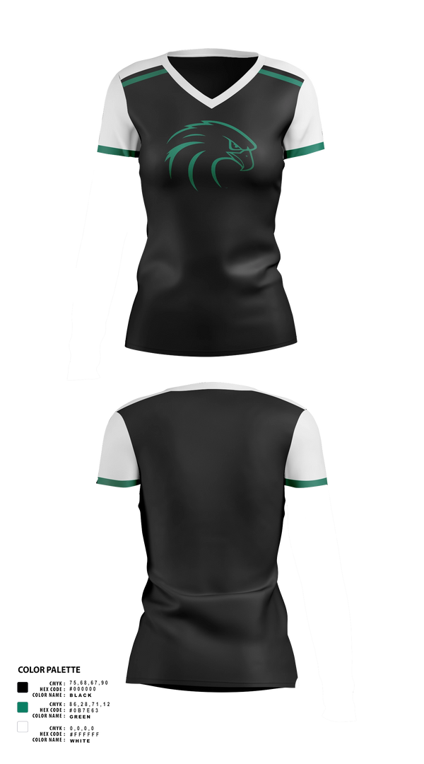 Womens Short Sleeve Vneck Shirt, NSU Riverhawks Football, , Teamtime, Team time, sublimation, custom sports apparel, team uniforms, spirit wear, spiritwear, sports uniforms, custom shirts, team store, custom team store, fundraiser sports, apparel fundraiser