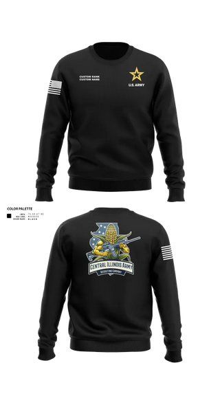 Crew Neck Sweatshirt, Central Illinois Company, Army, Teamtime, Team time, sublimation, custom sports apparel, team uniforms, spirit wear, spiritwear, sports uniforms, custom shirts, team store, custom team store, fundraiser sports, apparel fundraiser