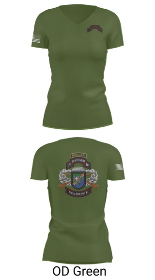 Womens Short Sleeve Vneck Shirt, 1/75 Ranger Battalion, Army, Teamtime, Team time, sublimation, custom sports apparel, team uniforms, spirit wear, spiritwear, sports uniforms, custom shirts, team store, custom team store, fundraiser sports, apparel fundraiser