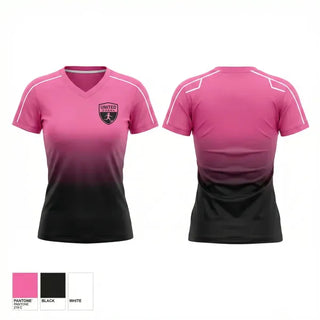Womens Short Sleeve Vneck Shirt, United Donna, Women's Soccer, Teamtime, Team time, sublimation, custom sports apparel, team uniforms, spirit wear, spiritwear, sports uniforms, custom shirts, team store, custom team store, fundraiser sports, apparel fundraiser
