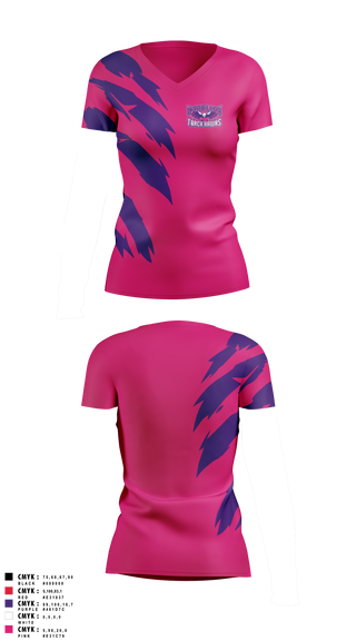Womens Short Sleeve Vneck Shirt, Carolina Track Hawks, Track & Field, Teamtime, Team time, sublimation, custom sports apparel, team uniforms, spirit wear, spiritwear, sports uniforms, custom shirts, team store, custom team store, fundraiser sports, apparel fundraiser