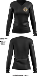 MSG DETACHEMENT KYIV 58946464 Women's Long Sleeve V-neck Shirt - 1