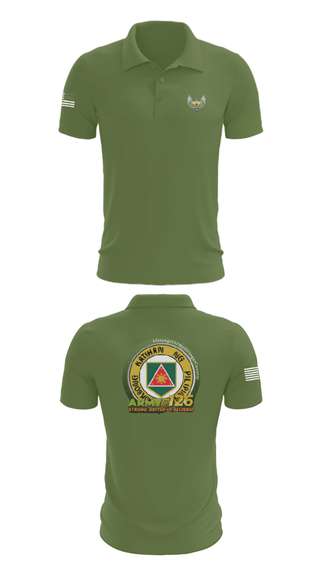 Short Sleeve Performance Polo, 51st Combat Engineers, Army, Teamtime, Team time, sublimation, custom sports apparel, team uniforms, spirit wear, spiritwear, sports uniforms, custom shirts, team store, custom team store, fundraiser sports, apparel fundraiser