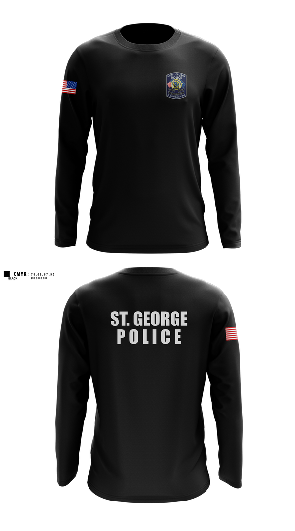 Long Sleeve Performance Shirt, St. George police dept, Police, Teamtime, Team time, sublimation, custom sports apparel, team uniforms, spirit wear, spiritwear, sports uniforms, custom shirts, team store, custom team store, fundraiser sports, apparel fundraiser