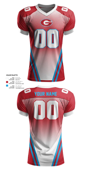 Football Jersey, Granger Lancers Football, , Teamtime, Team time, sublimation, custom sports apparel, team uniforms, spirit wear, spiritwear, sports uniforms, custom shirts, team store, custom team store, fundraiser sports, apparel fundraiser