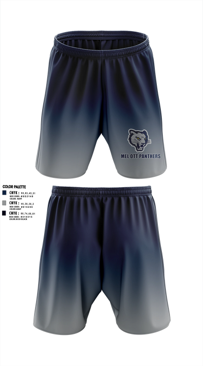 Mel Ott Panthers 8799044 Athletic Shorts With Pockets - 3