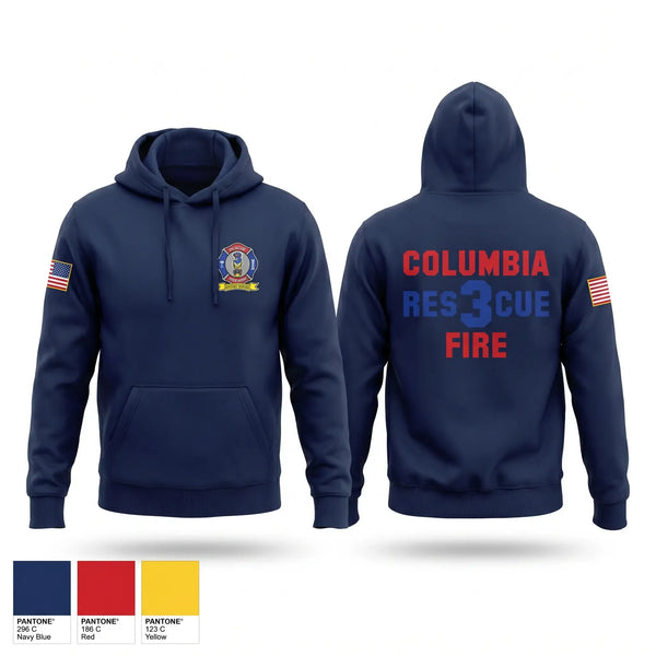 Hoodie, Columbia Fire Department RESCUE3, Fire Department, Teamtime, Team time, sublimation, custom sports apparel, team uniforms, spirit wear, spiritwear, sports uniforms, custom shirts, team store, custom team store, fundraiser sports, apparel fundraiser