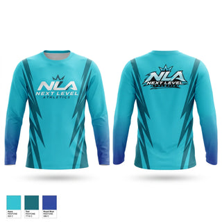 Long Sleeve Performance Shirt, Next Level Athletics, Track & Field, Teamtime, Team time, sublimation, custom sports apparel, team uniforms, spirit wear, spiritwear, sports uniforms, custom shirts, team store, custom team store, fundraiser sports, apparel fundraiser