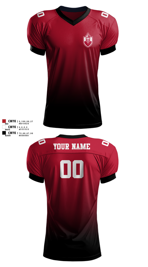 Football Jersey, Whittier Crimson Knights, , Teamtime, Team time, sublimation, custom sports apparel, team uniforms, spirit wear, spiritwear, sports uniforms, custom shirts, team store, custom team store, fundraiser sports, apparel fundraiser
