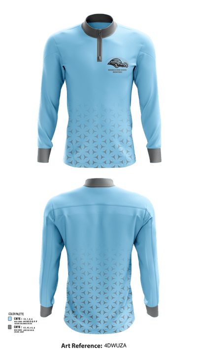 Overhills High School Basketball 959585 Quarter Zip Jacket - 41