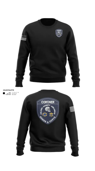 Crew Neck Sweatshirt, Pulaski County Coroner’s Office, Police, Teamtime, Team time, sublimation, custom sports apparel, team uniforms, spirit wear, spiritwear, sports uniforms, custom shirts, team store, custom team store, fundraiser sports, apparel fundraiser
