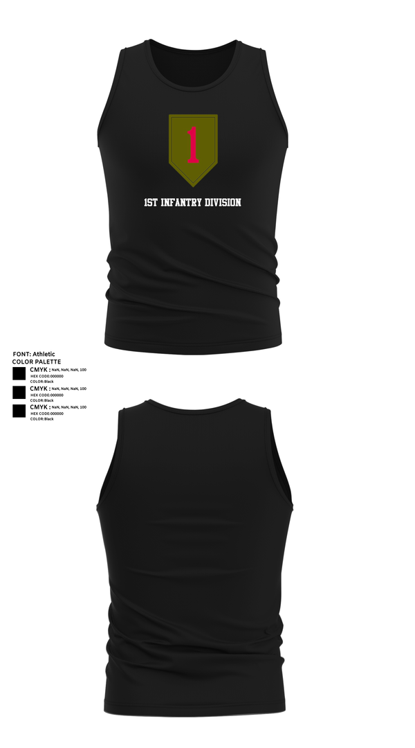 Tank Top, 1st Infantry Division, Army, Teamtime, Team time, sublimation, custom sports apparel, team uniforms, spirit wear, spiritwear, sports uniforms, custom shirts, team store, custom team store, fundraiser sports, apparel fundraiser