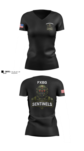 Womens Short Sleeve Vneck Shirt, Fredericksburg Army Recruiting, Army, Teamtime, Team time, sublimation, custom sports apparel, team uniforms, spirit wear, spiritwear, sports uniforms, custom shirts, team store, custom team store, fundraiser sports, apparel fundraiser