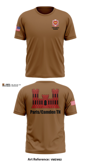 Old School Cotton Feel Shirt, 212th Engineer Company, National Guard, Teamtime, Team time, sublimation, custom sports apparel, team uniforms, spirit wear, spiritwear, sports uniforms, custom shirts, team store, custom team store, fundraiser sports, apparel fundraiser