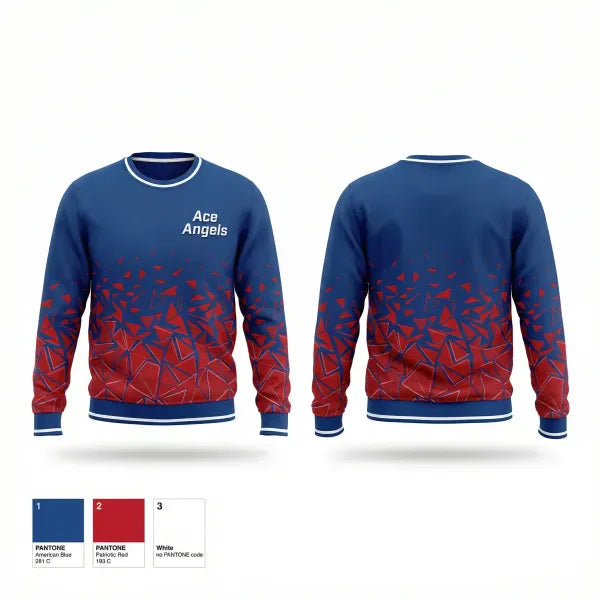 Crew Neck Sweatshirt, Ace Angels, Women's Volleyball, Teamtime, Team time, sublimation, custom sports apparel, team uniforms, spirit wear, spiritwear, sports uniforms, custom shirts, team store, custom team store, fundraiser sports, apparel fundraiser