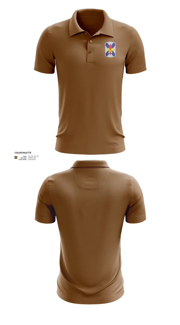 Short Sleeve Performance Polo, 256th Infantry Brigade Combat Team, National Guard, Teamtime, Team time, sublimation, custom sports apparel, team uniforms, spirit wear, spiritwear, sports uniforms, custom shirts, team store, custom team store, fundraiser sports, apparel fundraiser