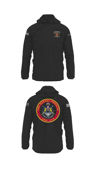 Windbreaker, USS Rafael Peralta DDG 115, Navy, Teamtime, Team time, sublimation, custom sports apparel, team uniforms, spirit wear, spiritwear, sports uniforms, custom shirts, team store, custom team store, fundraiser sports, apparel fundraiser