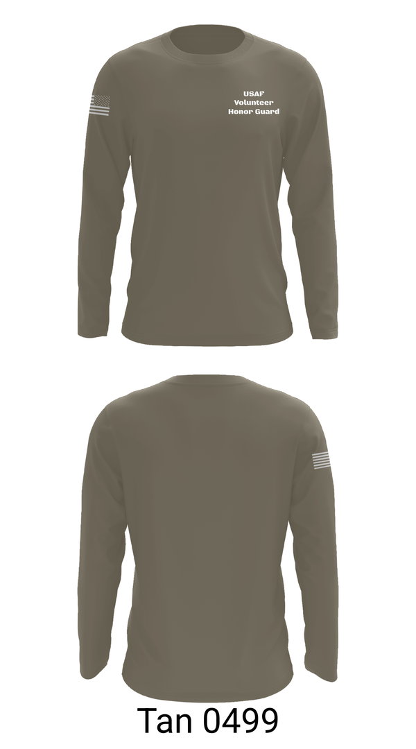Long Sleeve Performance Shirt, USAF Volunteer Honor Guard, , Teamtime, Team time, sublimation, custom sports apparel, team uniforms, spirit wear, spiritwear, sports uniforms, custom shirts, team store, custom team store, fundraiser sports, apparel fundraiser