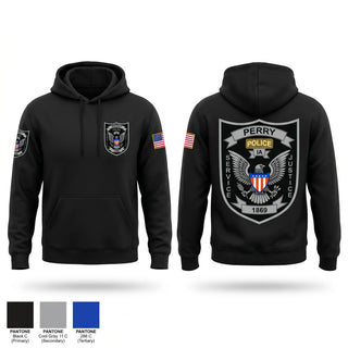 Hoodie, PERRY POLICE DEPARTMENT, Police, Teamtime, Team time, sublimation, custom sports apparel, team uniforms, spirit wear, spiritwear, sports uniforms, custom shirts, team store, custom team store, fundraiser sports, apparel fundraiser
