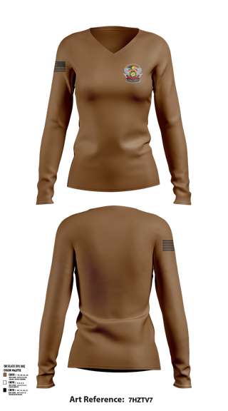 Womens Long Sleeve Vneck Shirt, Kings Bay PMT, , Teamtime, Team time, sublimation, custom sports apparel, team uniforms, spirit wear, spiritwear, sports uniforms, custom shirts, team store, custom team store, fundraiser sports, apparel fundraiser