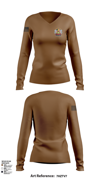 Kings Bay PMT 9436837 Women's Long Sleeve V-neck Shirt - 101