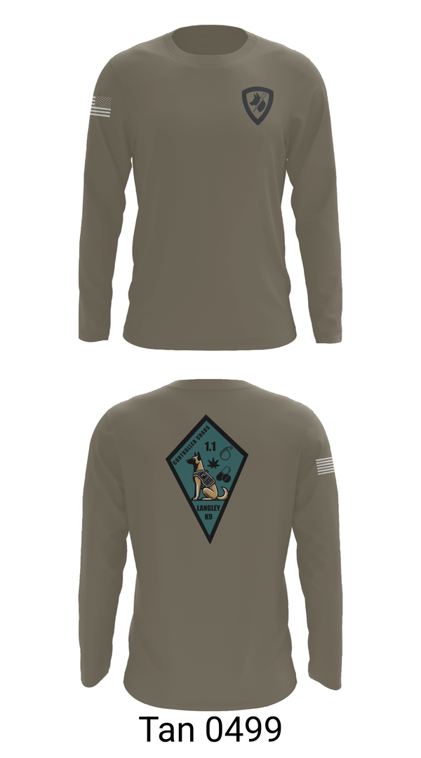 Long Sleeve Performance Shirt, 633 SFS K9, Air Force, Teamtime, Team time, sublimation, custom sports apparel, team uniforms, spirit wear, spiritwear, sports uniforms, custom shirts, team store, custom team store, fundraiser sports, apparel fundraiser